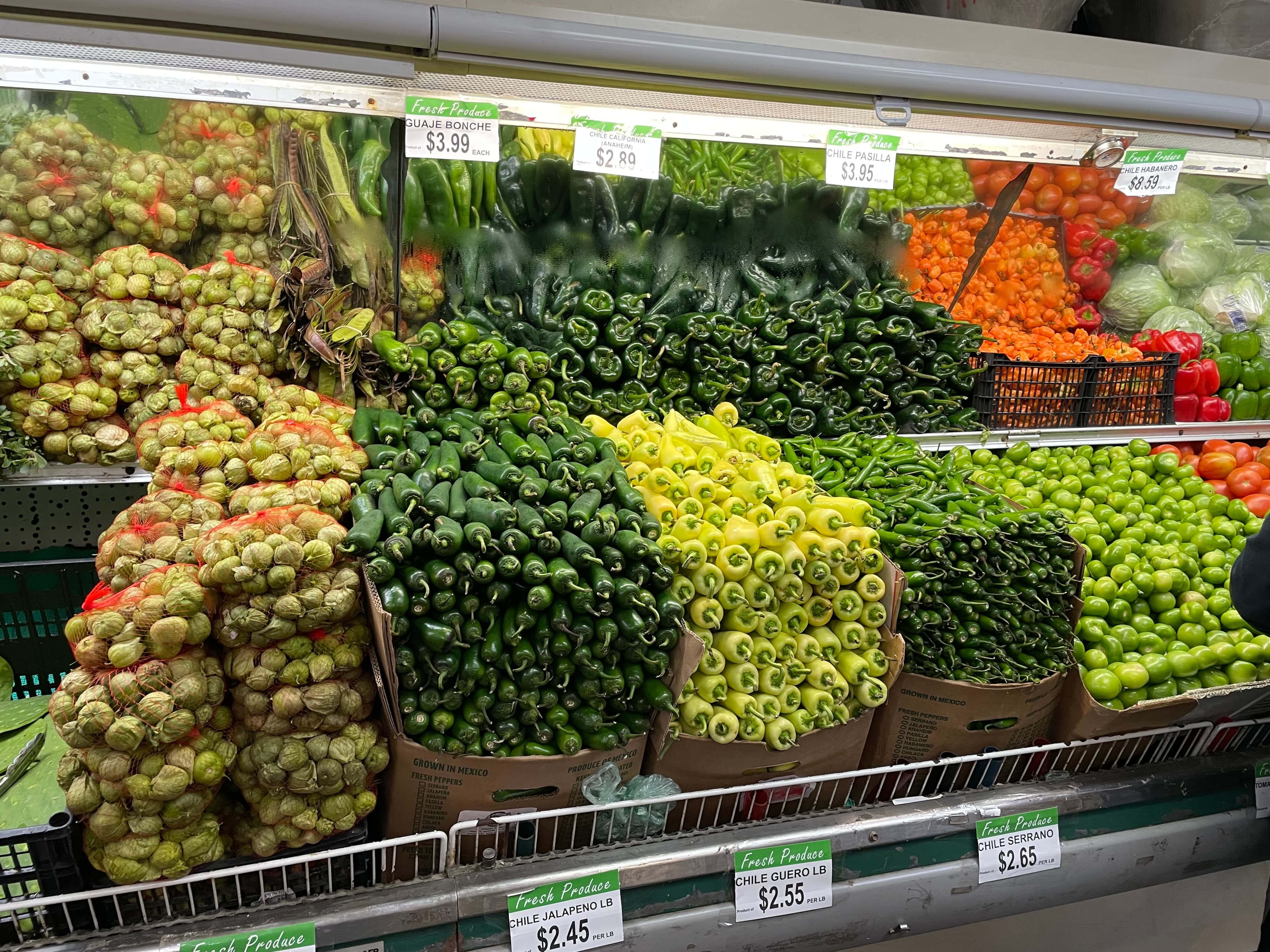 Fresh produce at Rodeo's Meat Market