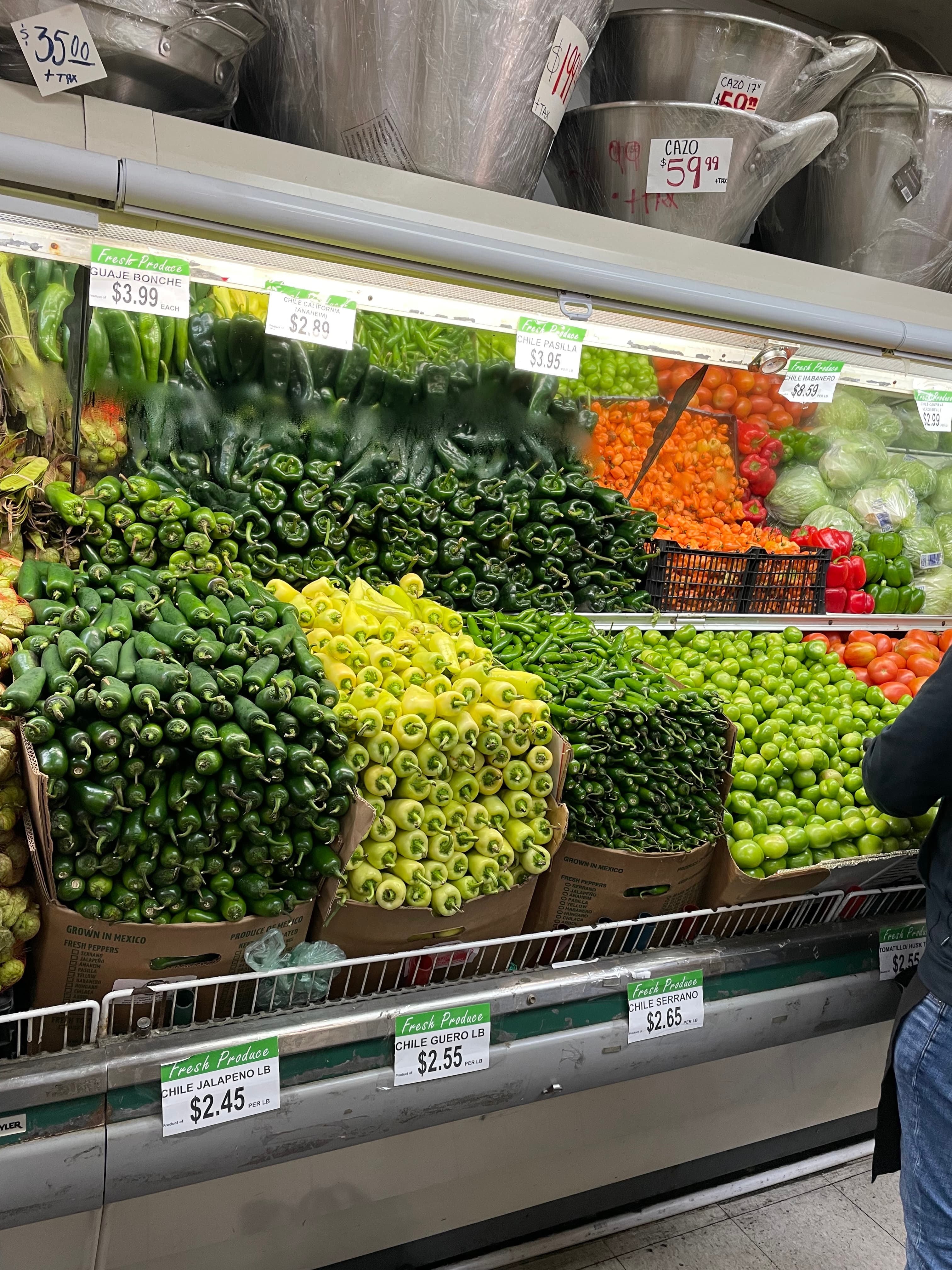 Fresh produce at Rodeo's Meat Market